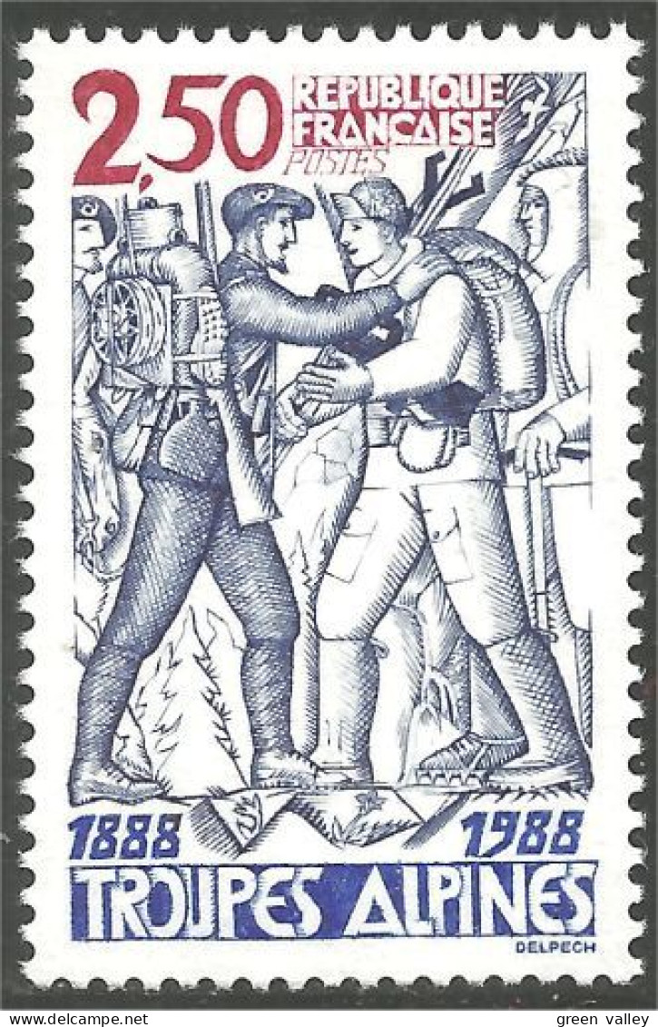 355 France Yv 2543 Troupes Alpine Troopers MNH ** Neuf SC (2543-1c) - Militaria