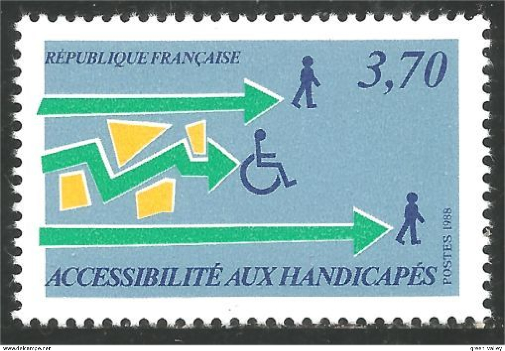 355 France Yv 2536 Accessibilité Handicapés Handicapped Crippled MNH ** Neuf SC (2536-1b) - Behinderungen