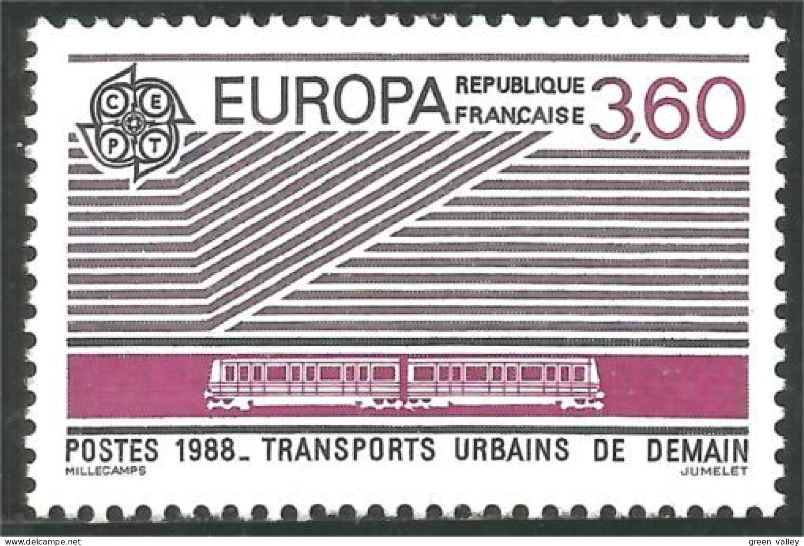 355 France Yv 2532 Europa Train Tramway Metro MNH ** Neuf SC (2532-1c) - Strassenbahnen