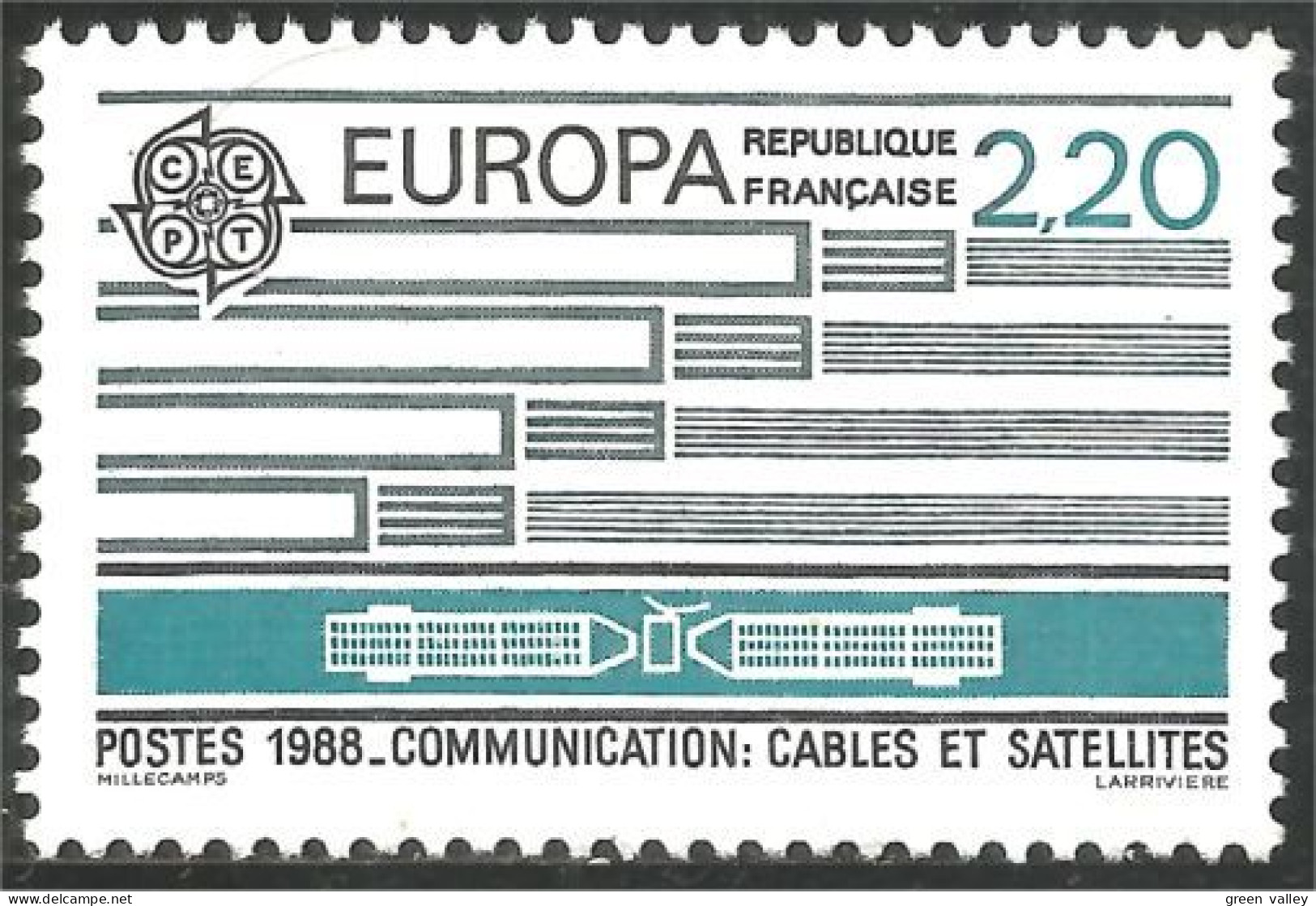 355 France Yv 2531 Europa Communication Cables Satellites MNH ** Neuf SC (2531-1b) - Télécom