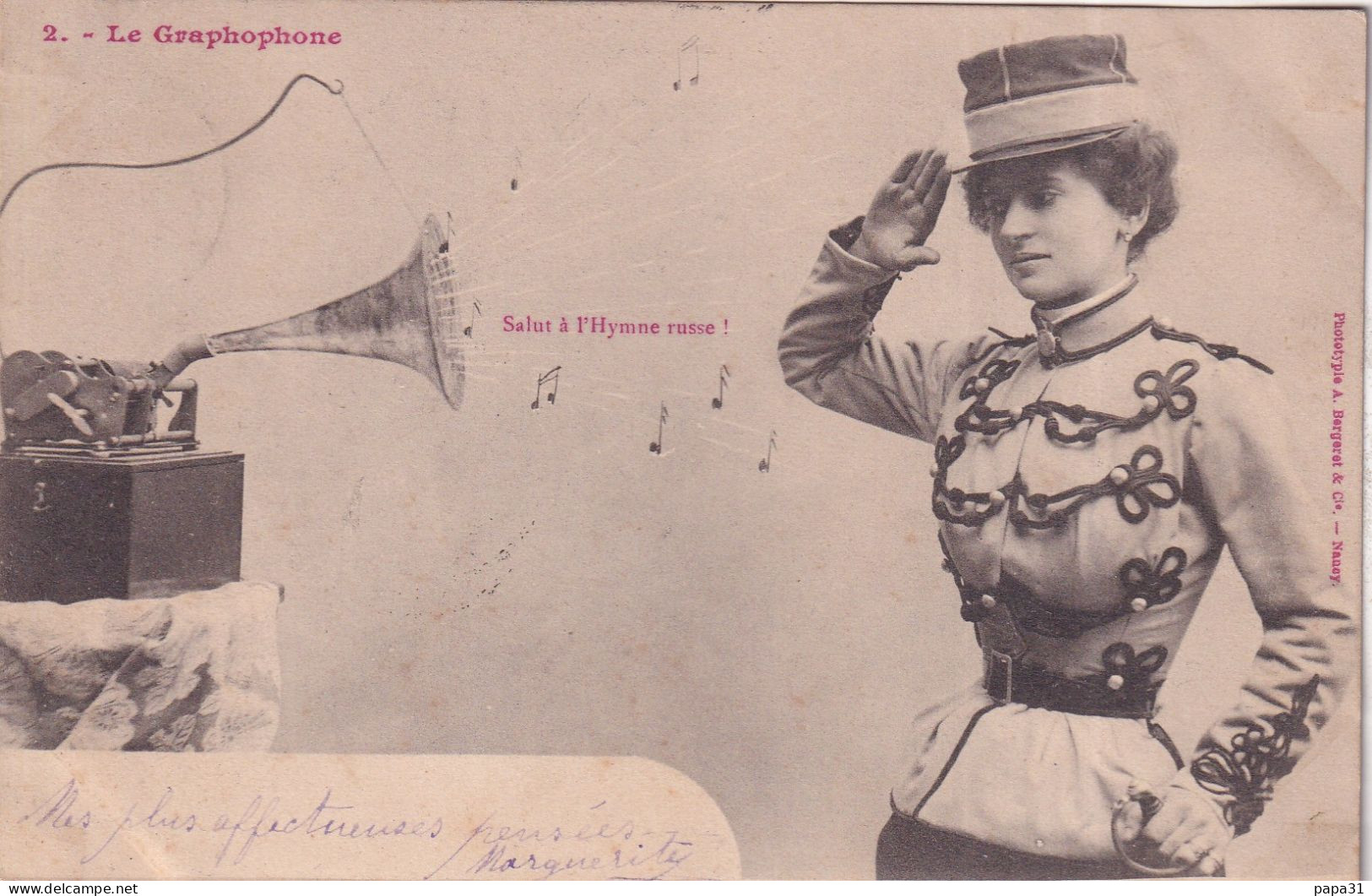 Bergeret  -  Le Graphophone * Gramophone Phono Phonographe - Bergeret
