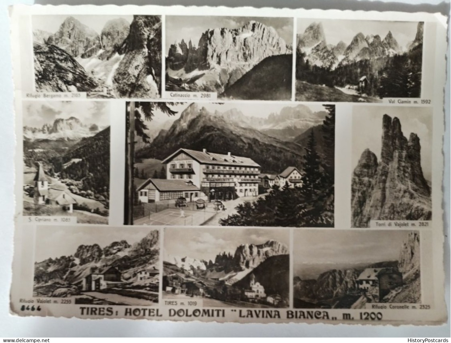 Tires, Tiers, Hotel Dolomiti " Lavina Bianca", 1938 - Bolzano (Bozen)
