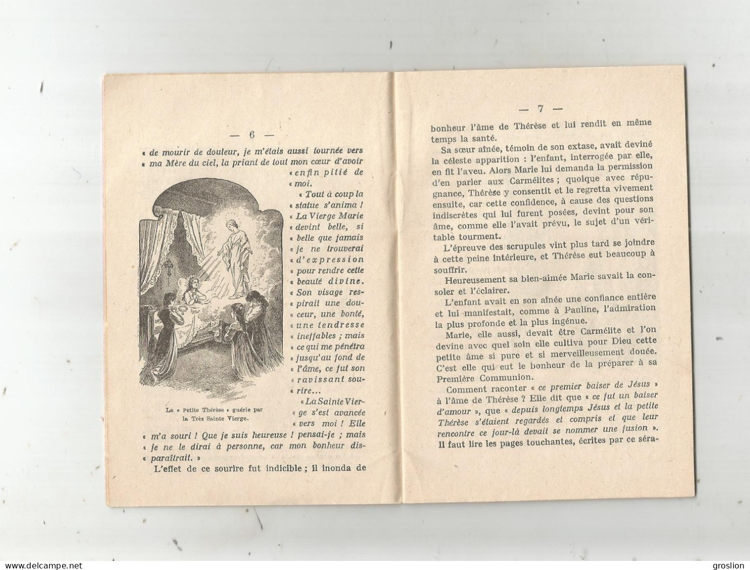 LIVRET ANCIEN DE SAINTE THERESE DE L'ENFANT JESUS SA VIE SA PLUIE DE ROSES - 1901-1940