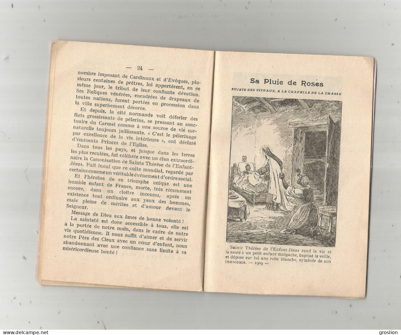 LIVRET ANCIEN DE SAINTE THERESE DE L'ENFANT JESUS SA VIE SA PLUIE DE ROSES