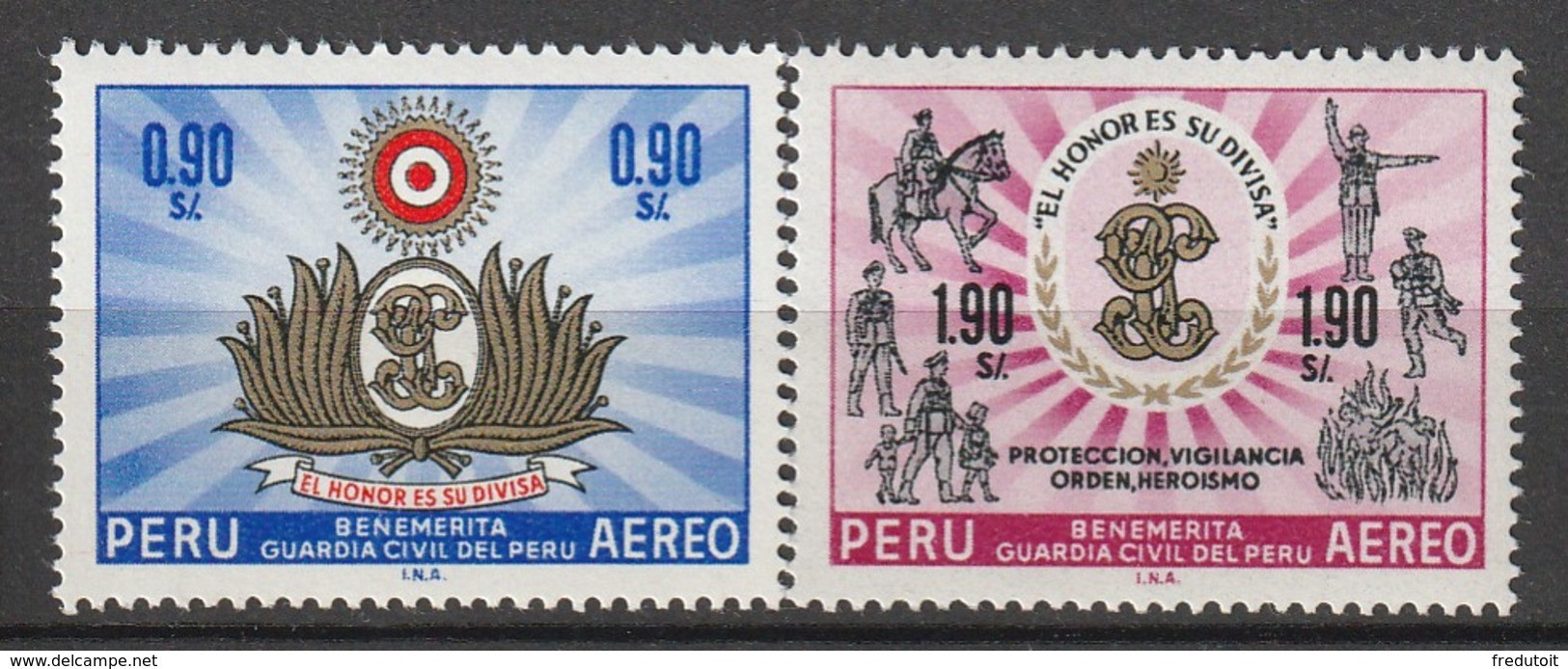 PEROU - N°PA  204/5 ** (1966) Garde Civile - Peru