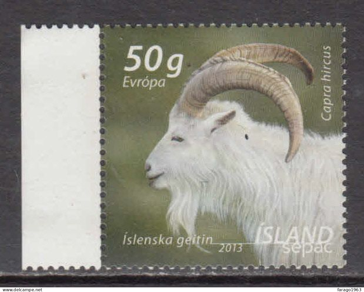 2013 Iceland Mountain Goat Ram   Complete Set Of 1 MNH - Ongebruikt