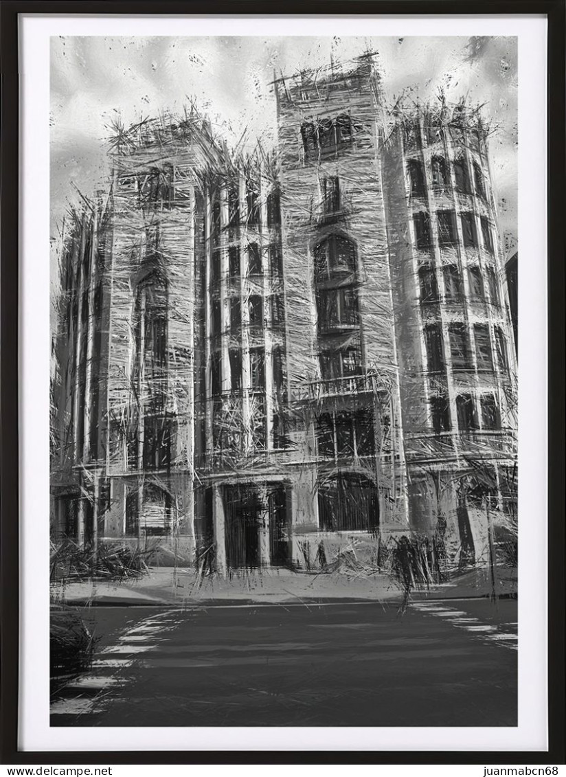 Fotocuadro De Edificio En Via Laietana (Barcelona) 80x57cm - Ohne Zuordnung