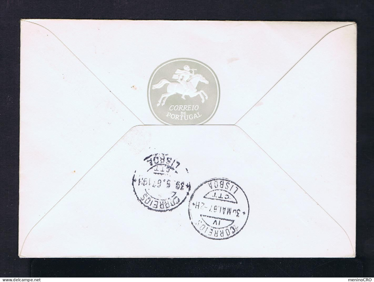 Gc8456 PORTUGAL "FÁTIMA Aparitions" 50th Ann. Fdc 1967-05-13 Pmk Funchal  (mailed SCARCE) »VIGO /religions - Other & Unclassified