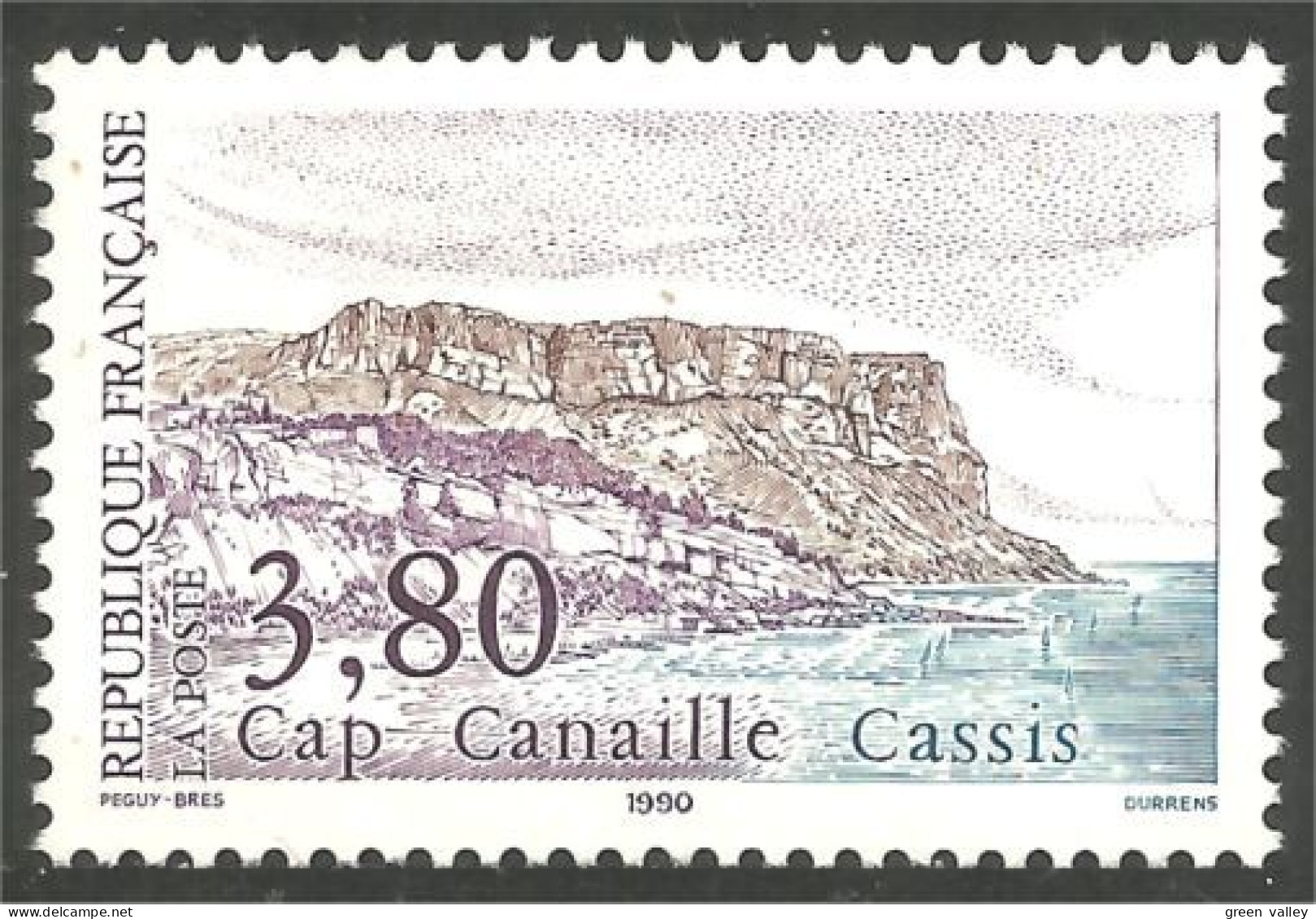 356 France Yv 2660 Cassis Cap Canaille Cape Voiliers Sailing Boat MNH ** Neuf SC (2660-1b) - Ships