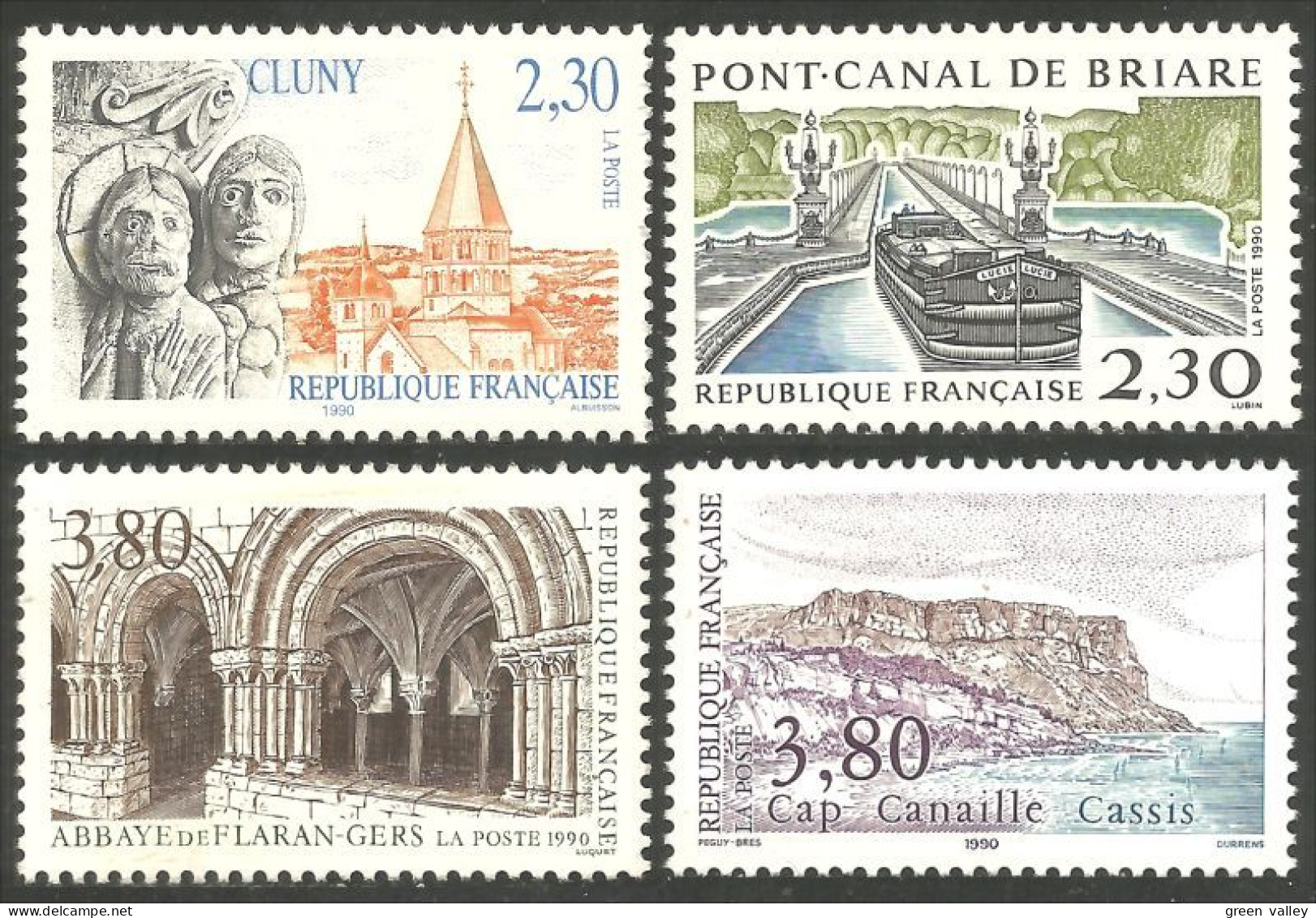 356 France Yv 2657-2660 Tourisme 1990 MNH ** Neuf SC (2657-2660-1b) - Klöster