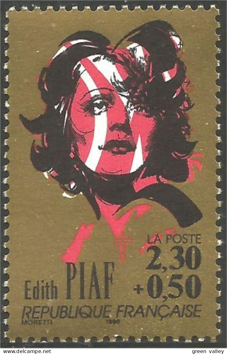 356 France Yv 2652 Edith Piaf Chanteur Singer Musique Music MNH ** Neuf SC (2652-1c) - Cantantes