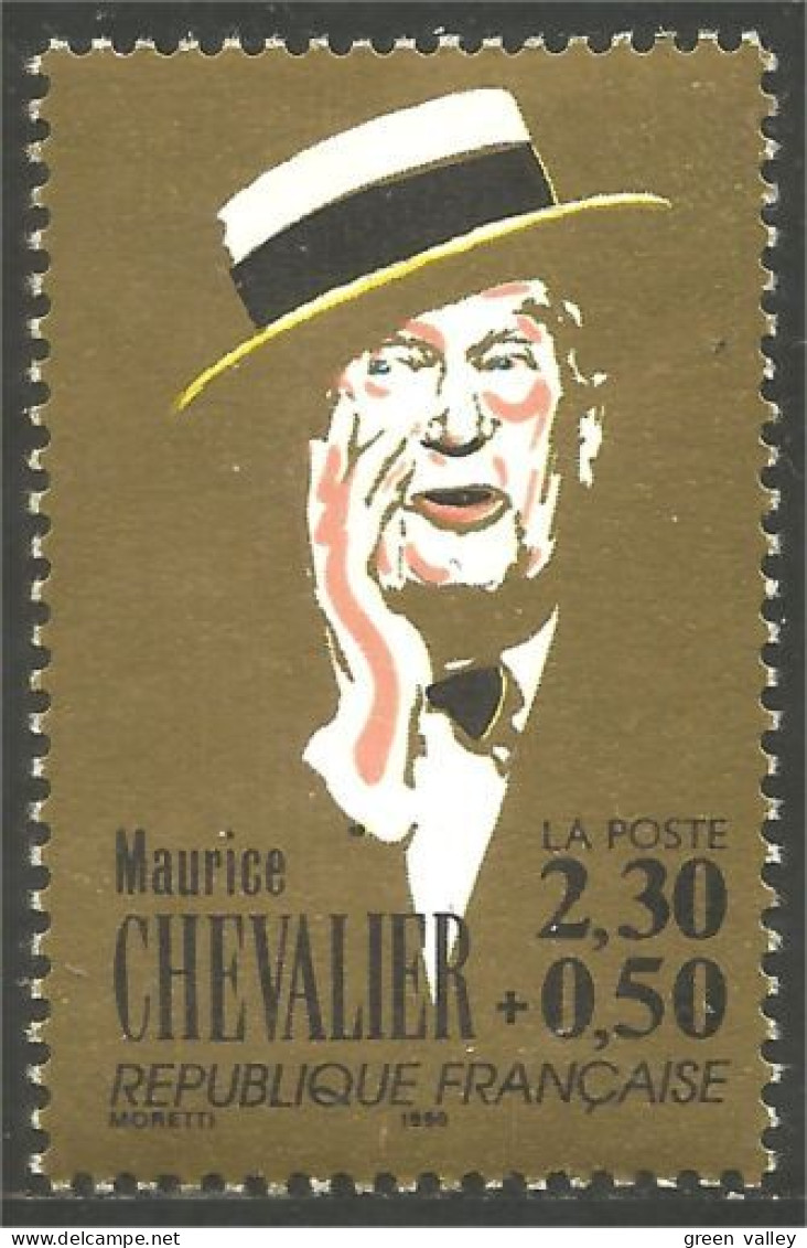 356 France Yv 2650 Maurice Chevalier Chanteur Singer Musique Music MNH ** Neuf SC (2650-1b) - Muziek