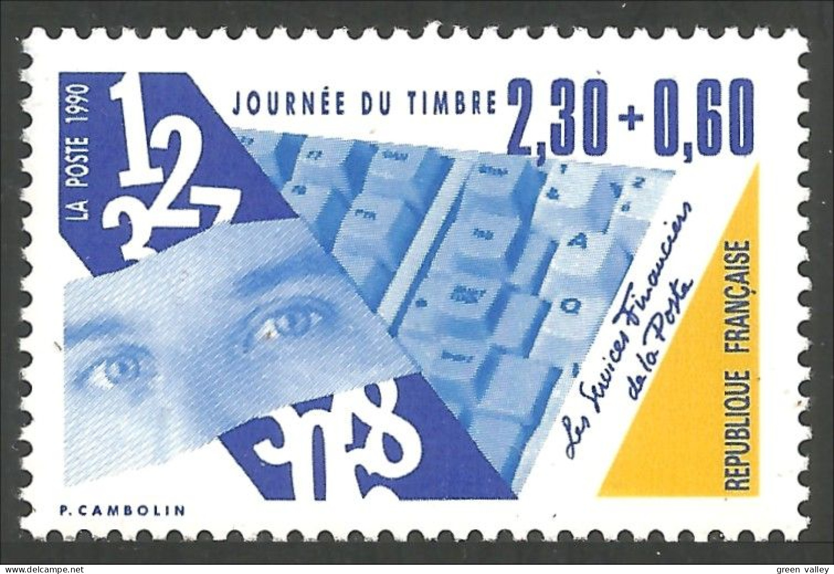 356 France Yv 2639 Journée Timbre Métiers Poste MNH ** Neuf SC (2639-1b) - Stamp's Day