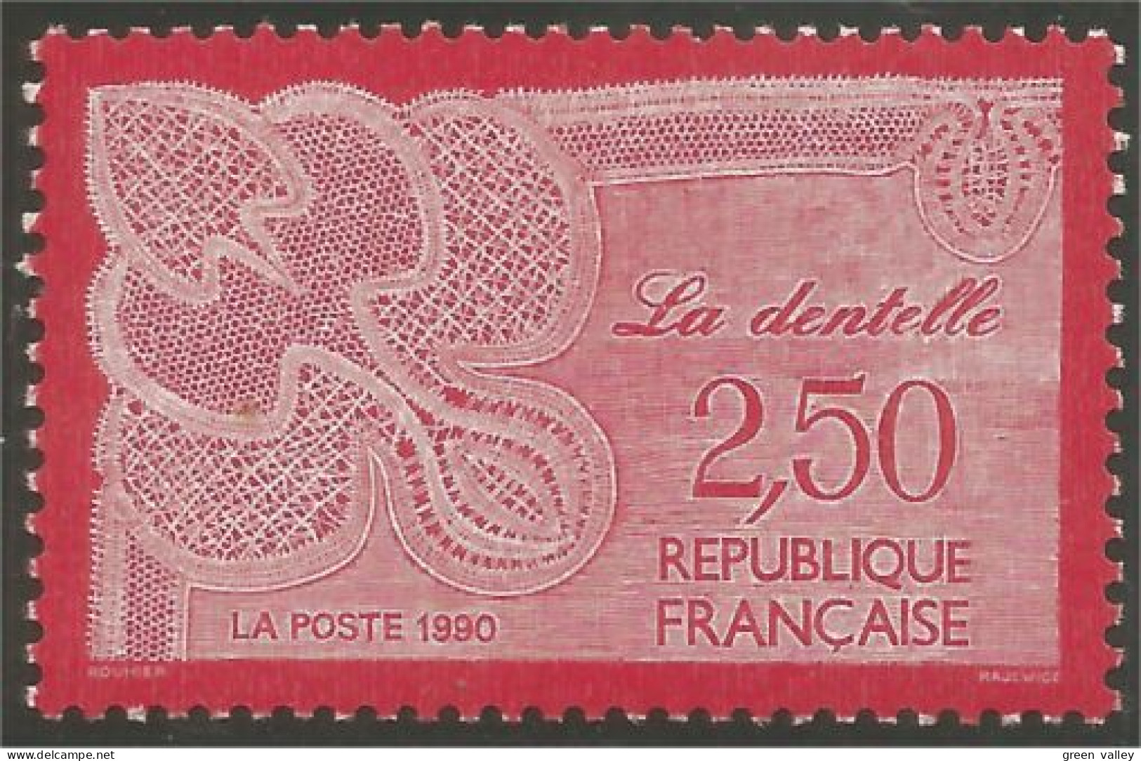356 France Yv 2631 Métiers Dentelle Lace Pizzo MNH ** Neuf SC (2631-1c) - Andere & Zonder Classificatie