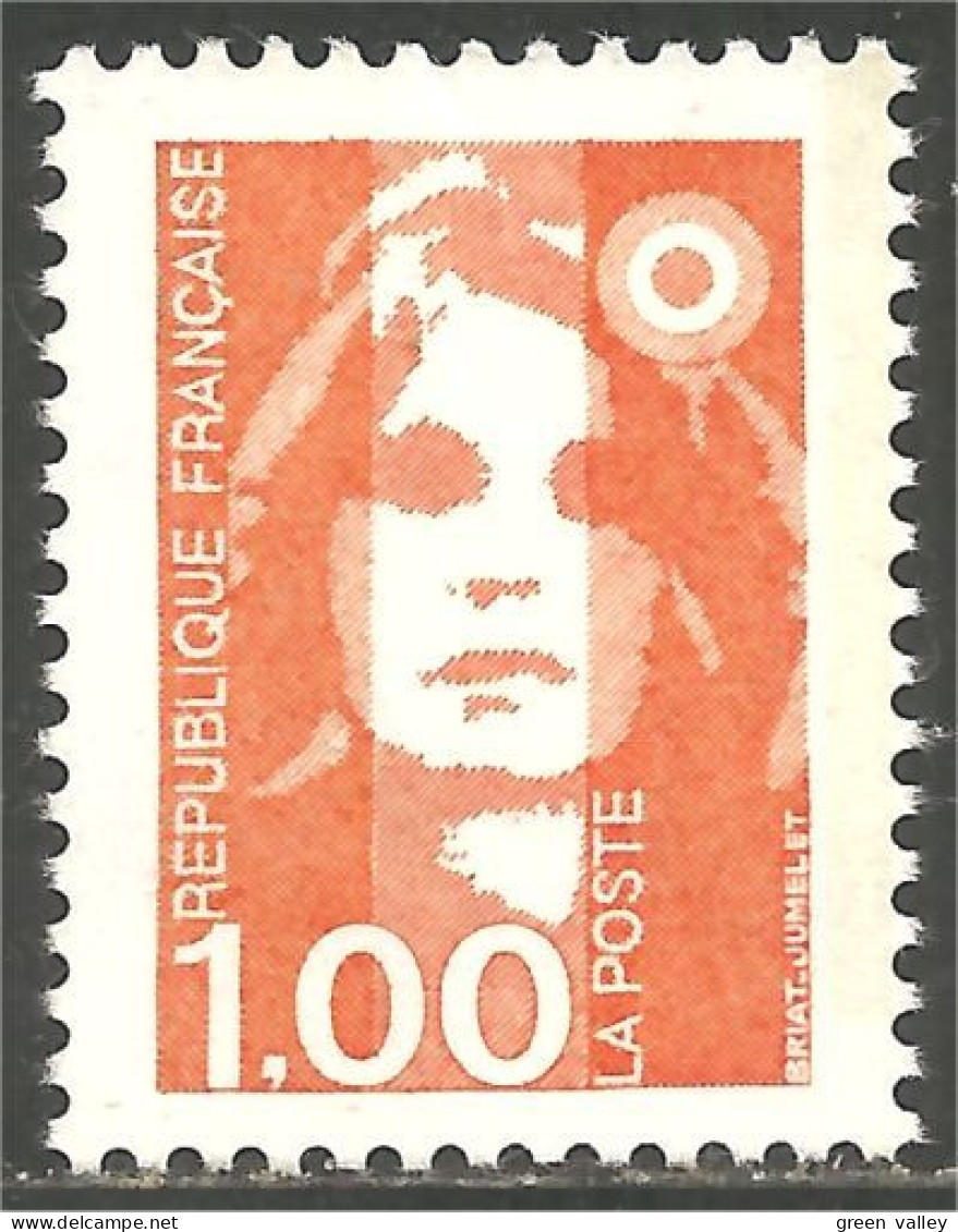 356 France Yv 2620 Marianne Bicentenaire 1f Orange MNH ** Neuf SC (2620-1b) - 1989-1996 Marianna Del Bicentenario