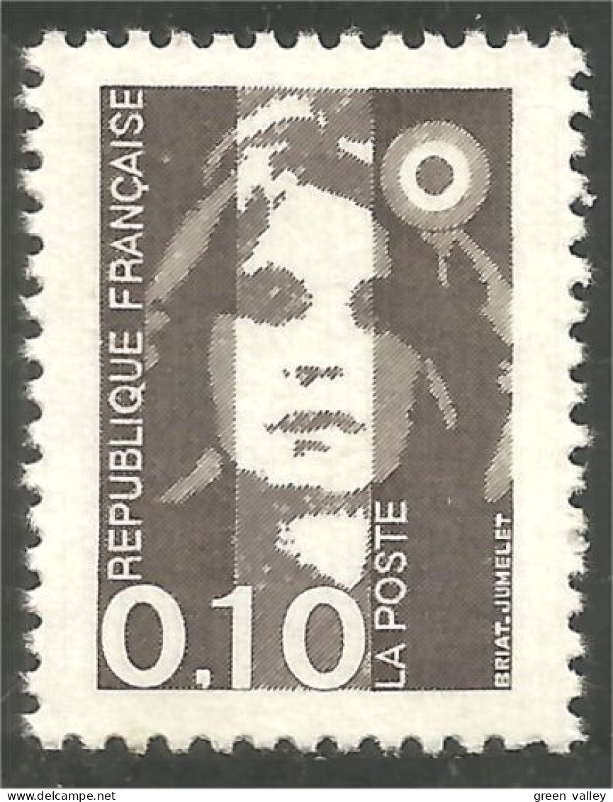 356 France Yv 2617 Marianne Bicentenaire 0f 10 Noir MNH ** Neuf SC (2617-1b) - 1989-1996 Marianne Du Bicentenaire