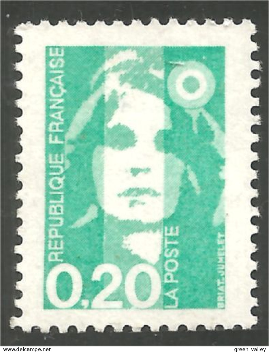 356 France Yv 2618 Marianne Bicentenaire 0f 20 émeraude MNH ** Neuf SC (2618-1b) - 1989-1996 Maríanne Du Bicentenaire