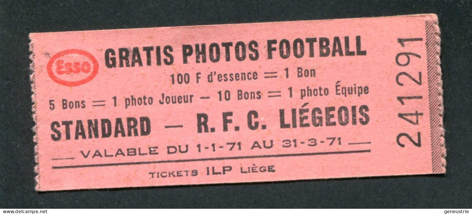 Jeton-carton De Nécessité - Ticket-prime 1969 "Esso Opération Mini Voiture - Ticket Thiriart à Liège" - Notgeld