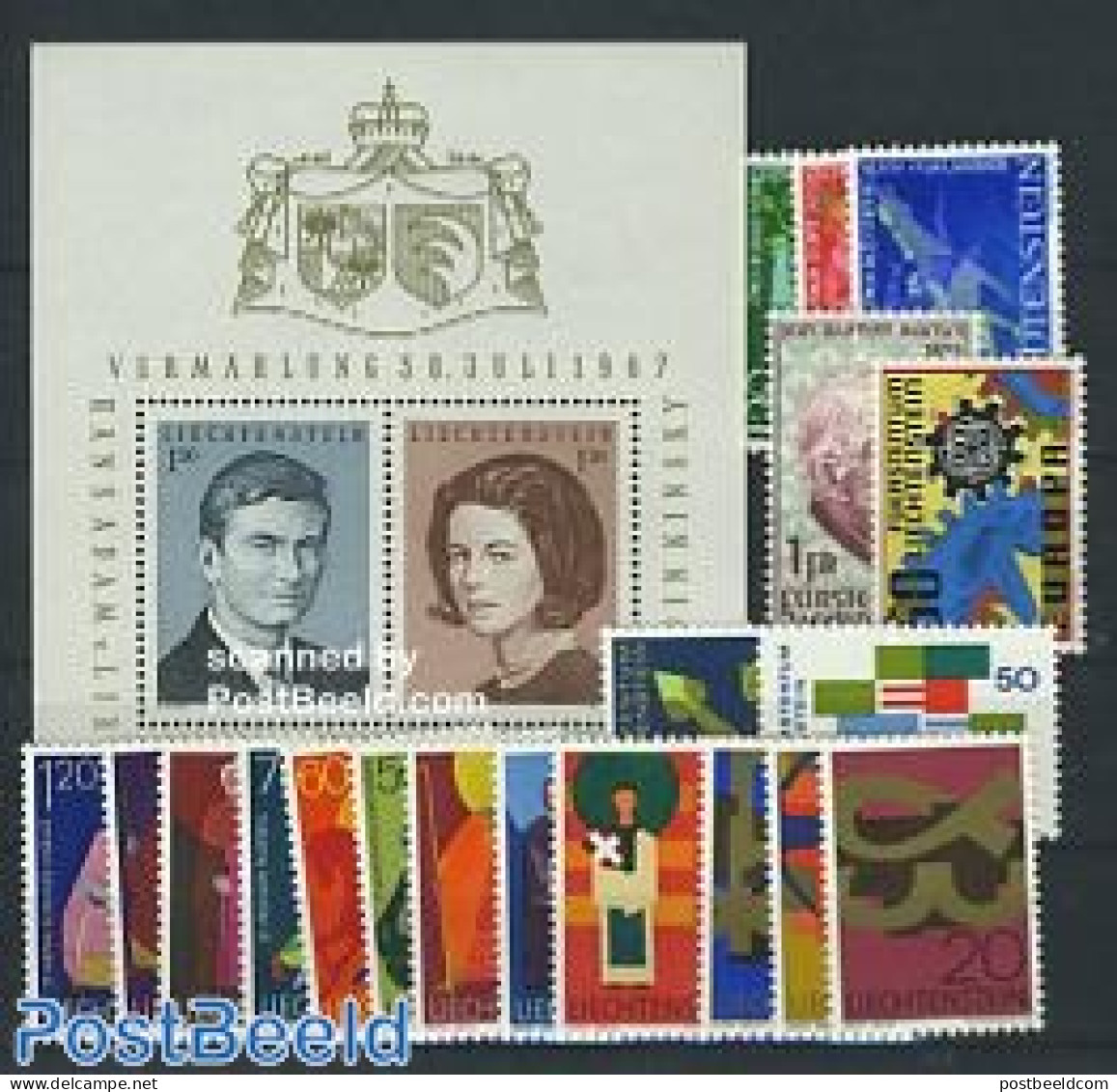 Liechtenstein 1967 Yearset 1967 (19v+1s/s), Mint NH, Various - Yearsets (by Country) - Nuevos