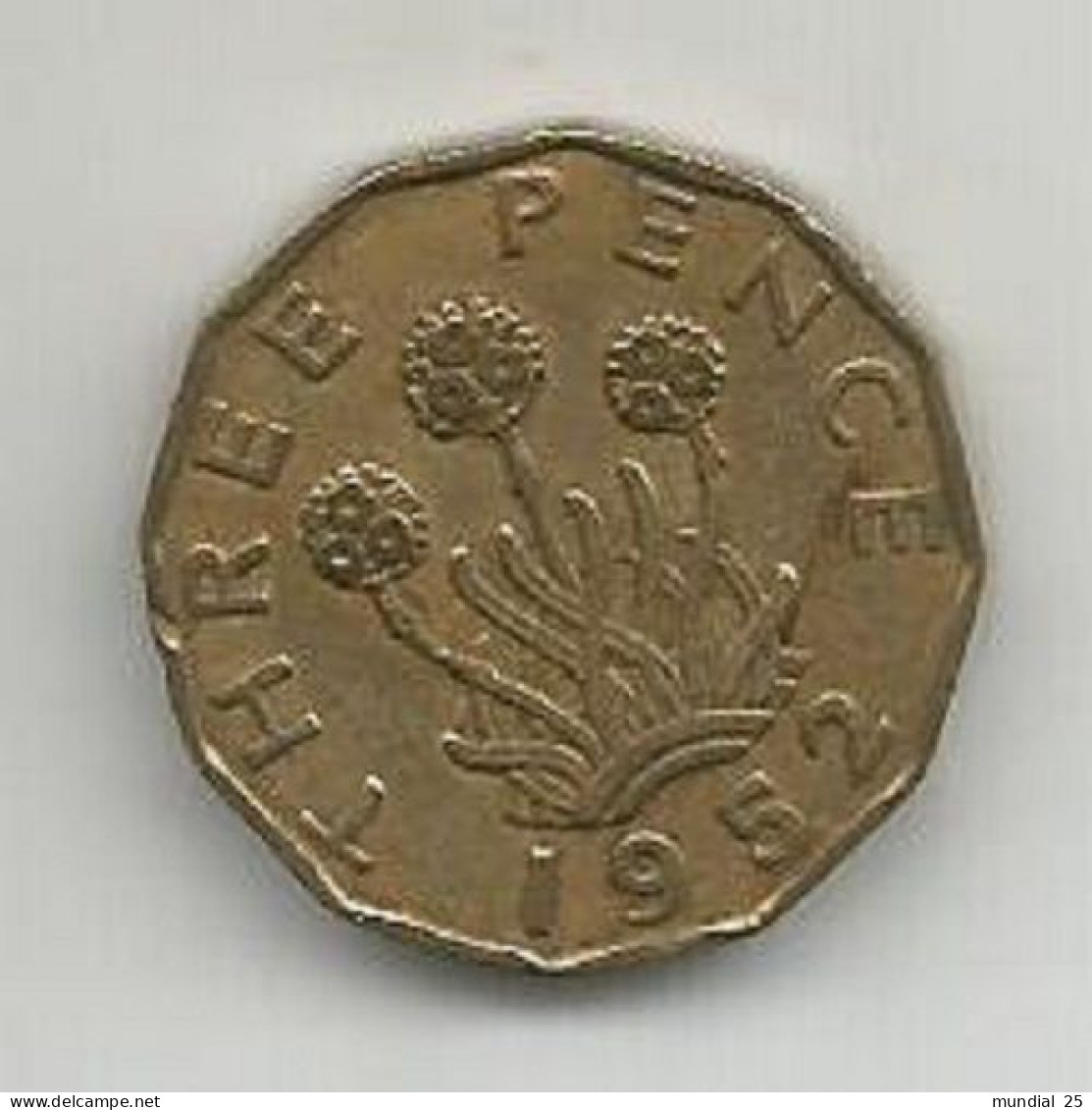 GREAT BRITAIN 3 PENCE 1952 - F. 3 Pence
