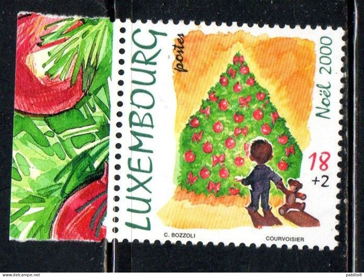 LUXEMBOURG LUSSEMBURGO 2000 CHRISTMAS NATALE NOEL WEIHNACHTEN NAVIDAD 18 +2 MNH - Unused Stamps