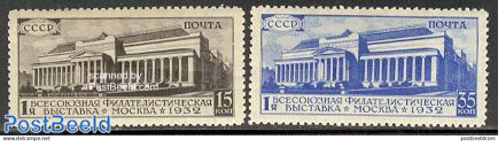 Russia, Soviet Union 1932 Philatelic Exposition 2v, Unused (hinged), Philately - Ongebruikt