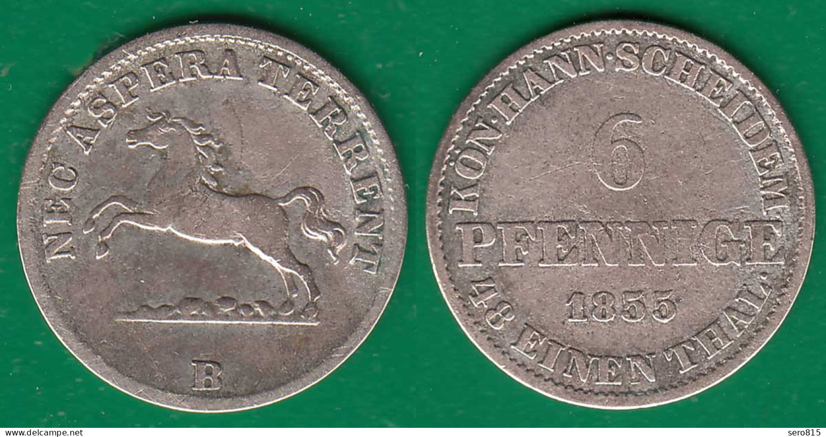 Braunschweig-Calenberg-Hannover 6 Pfennig 1855 B Georg V. 1851-1866   (32535 - Groschen & Andere Kleinmünzen