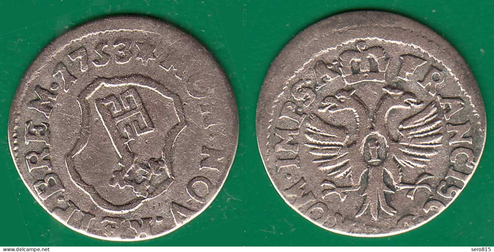 Bremen Stadt 1 Groten Münze 1753 Altdeutschland    (32532 - Groschen & Andere Kleinmünzen