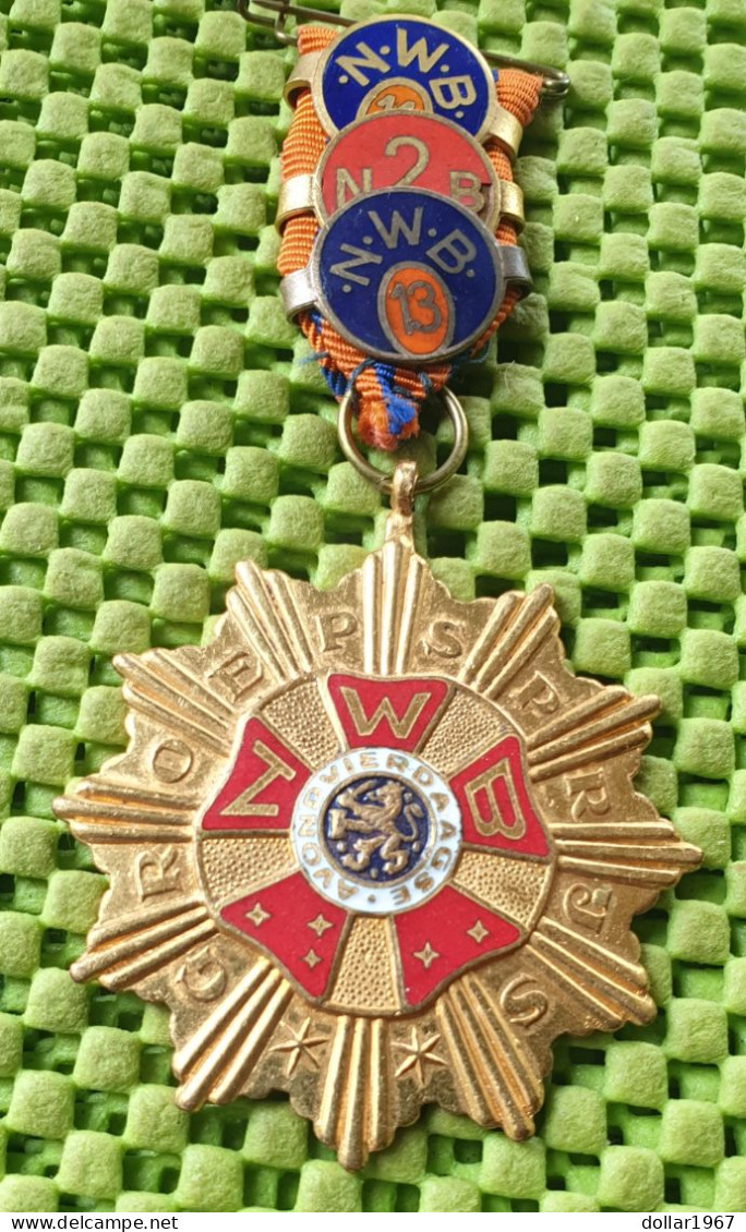 Medaile   :  N.W.B. Groepsprijs Avondvierdaagse -  Original Foto  !!  Medallion  Dutch - Autres & Non Classés