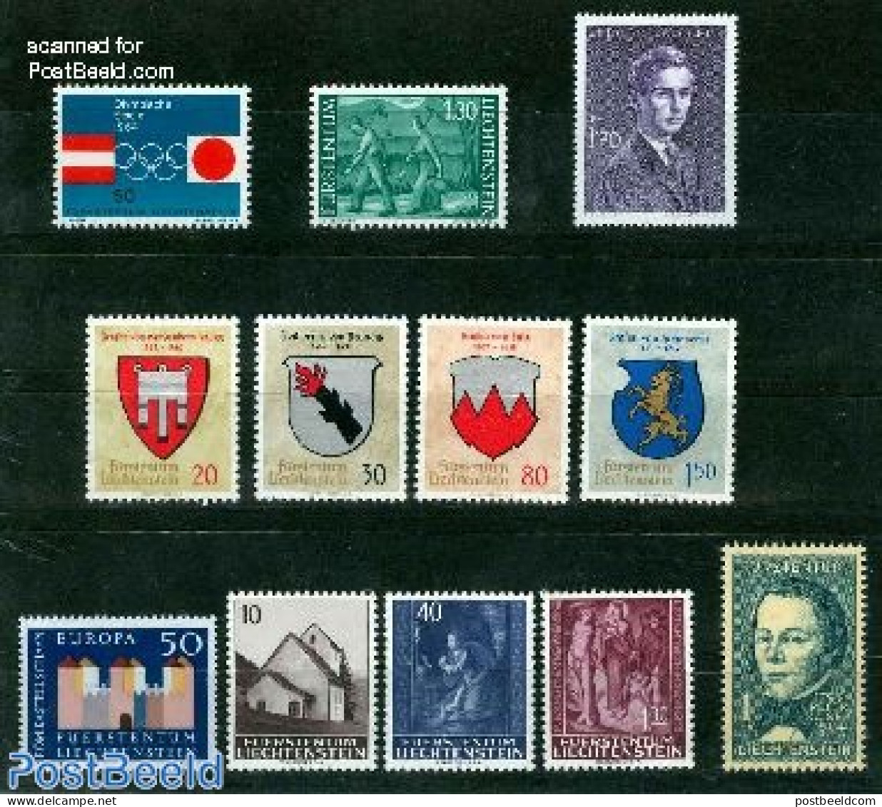 Liechtenstein 1964 Yearset 1964, Complete, 12v, Mint NH, Various - Yearsets (by Country) - Nuovi