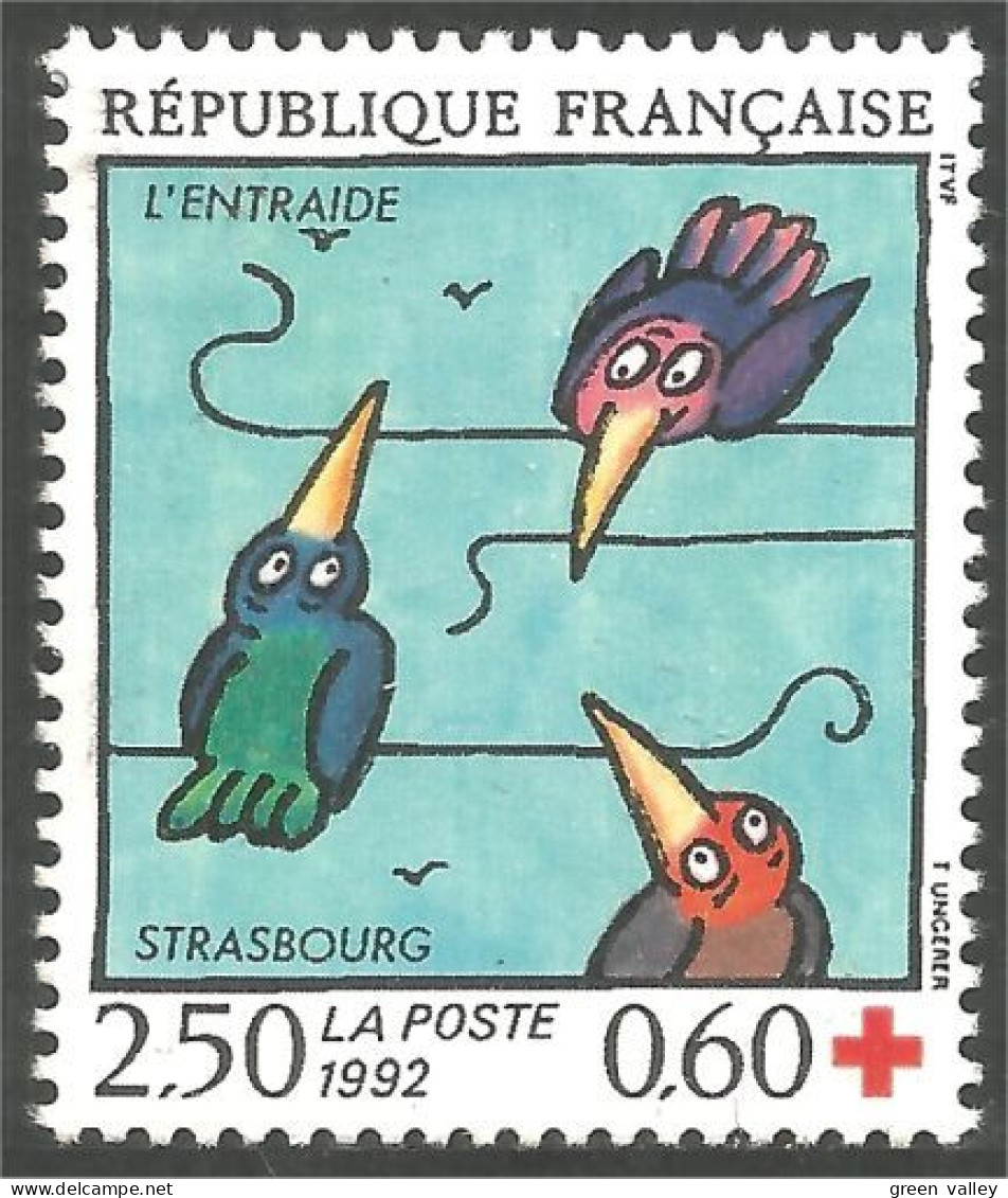 357 France Yv 2783 Croix Rouge Red Cross Rotes Kreuz Oiseaux Birds MNH ** Neuf SC (2783-1c) - Red Cross
