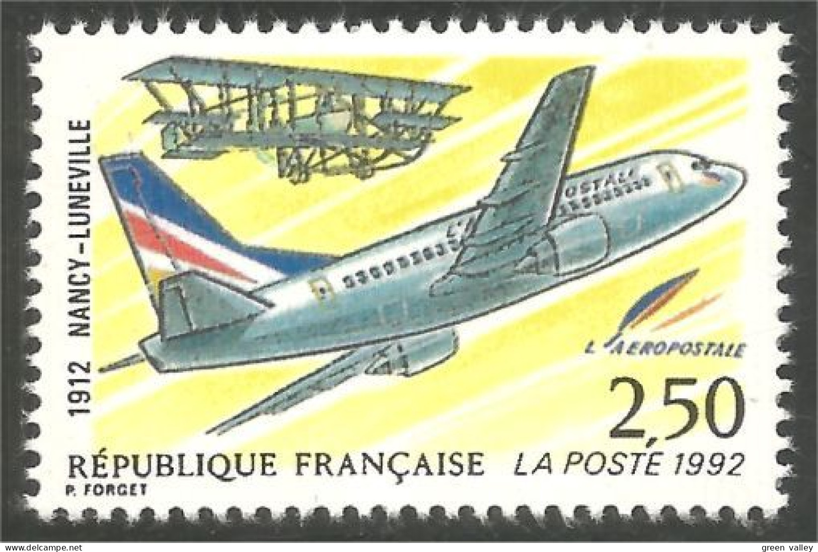 357 France Yv 2778 Avion Airplane Flugzeug Aereo Nancy-Lunéville MNH ** Neuf SC (2778-1b) - Vliegtuigen