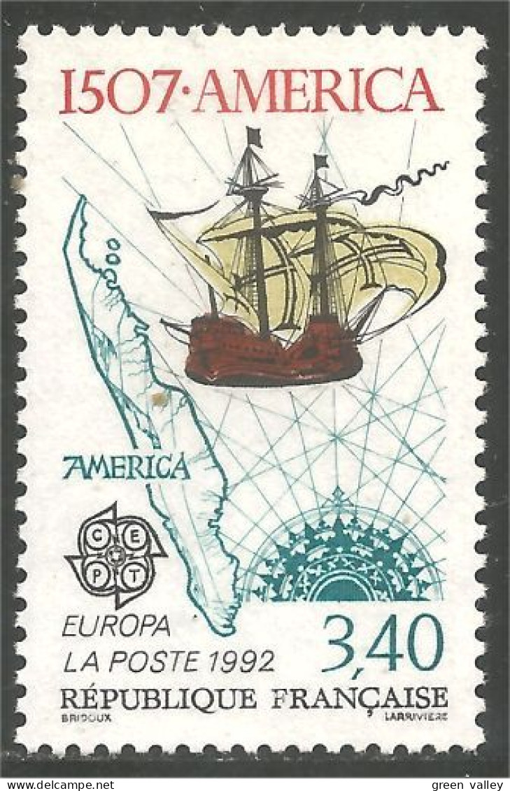 357 France Yv 2756 Amérique Christophe Colomb Voilier Sailing Ship Boat MNH ** Neuf SC (2756-1b) - Ships