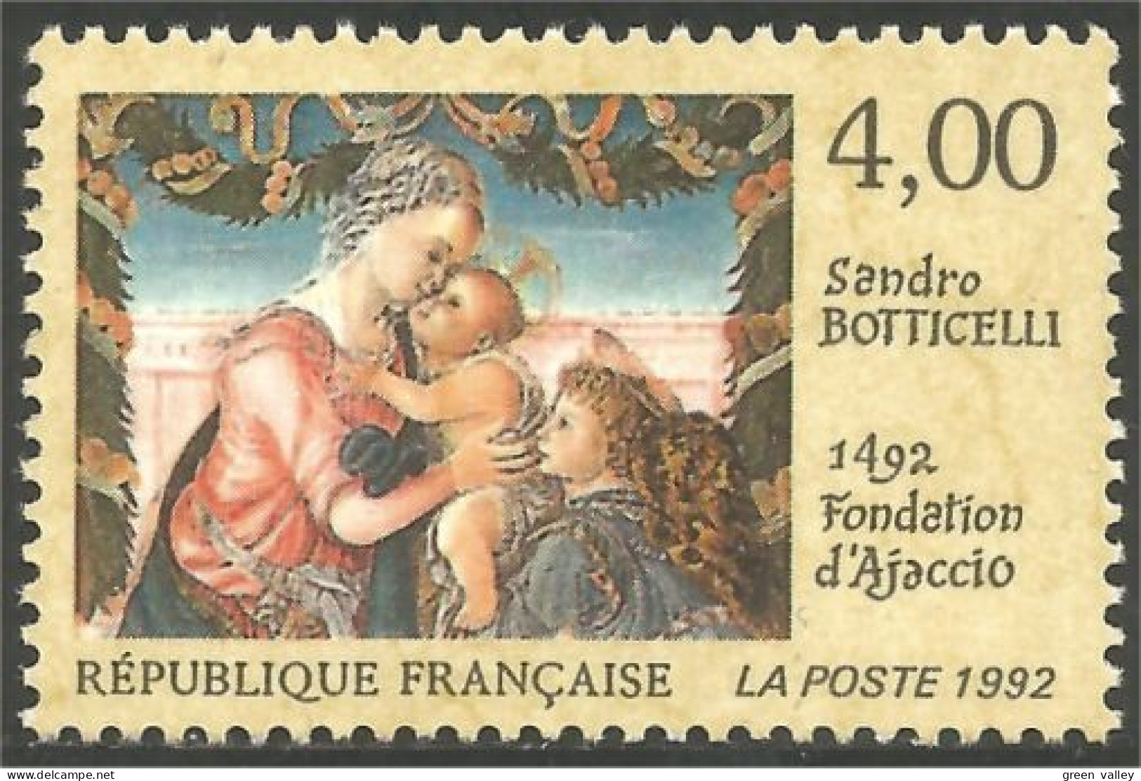 357 France Yv 2754 Ajaccio Sandro Botticelli Virgin Child MNH ** Neuf SC (2754-1c) - Religión