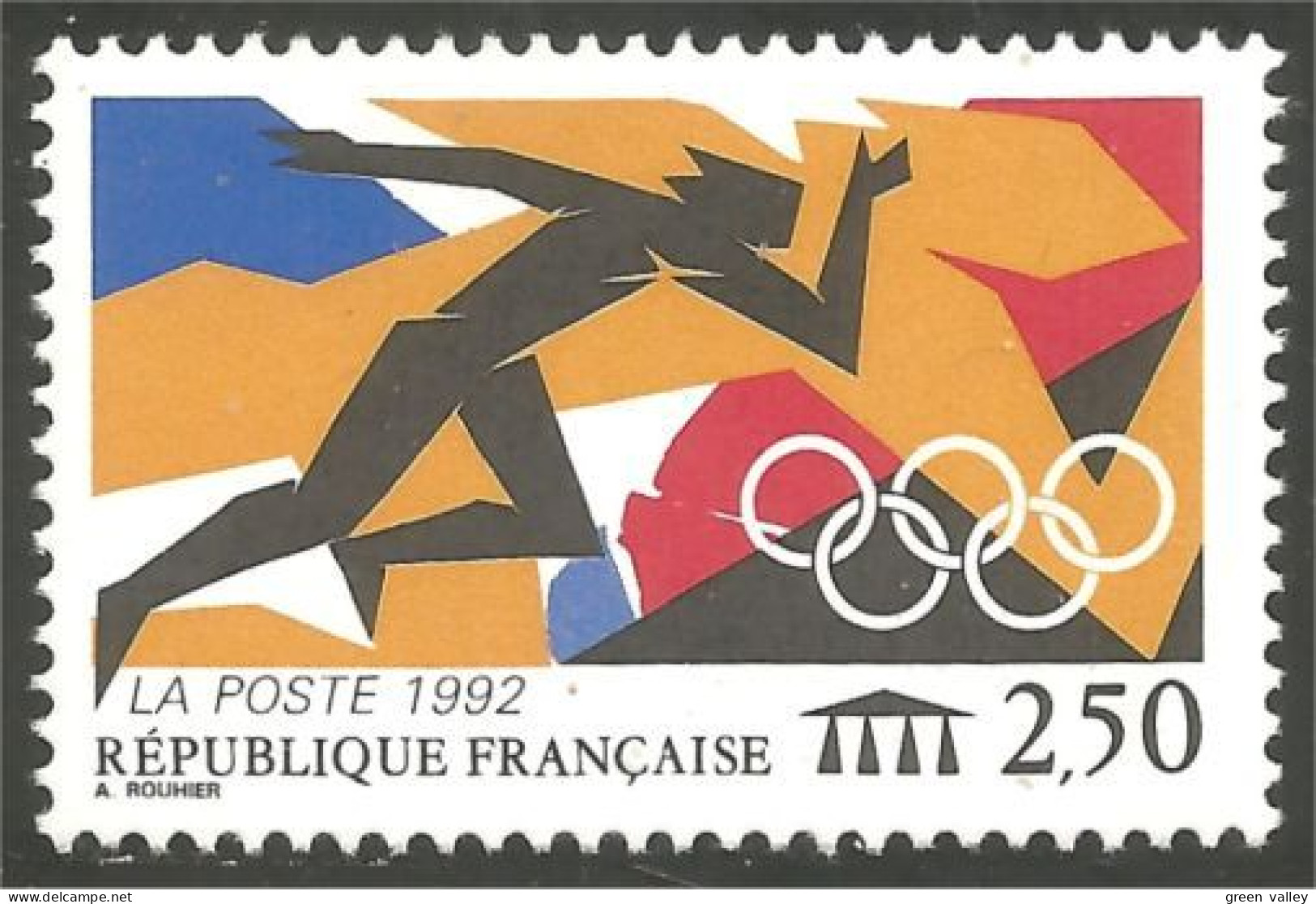 357 France Yv 2745 Jeux Olympiques Albertville Franco-grecque MNH ** Neuf SC (2745-1b) - Emissions Communes