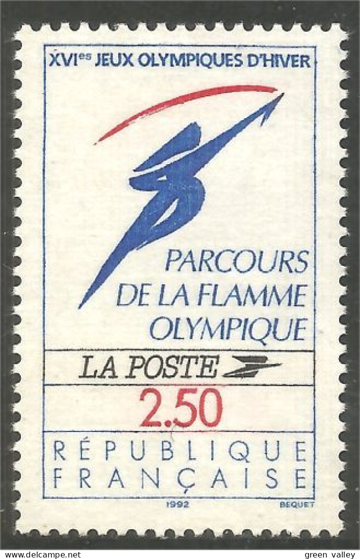 357 France Yv 2732 Jeux Olympiques Albertville Olympic Torch MNH ** Neuf SC (2732-1b) - Winter 1992: Albertville