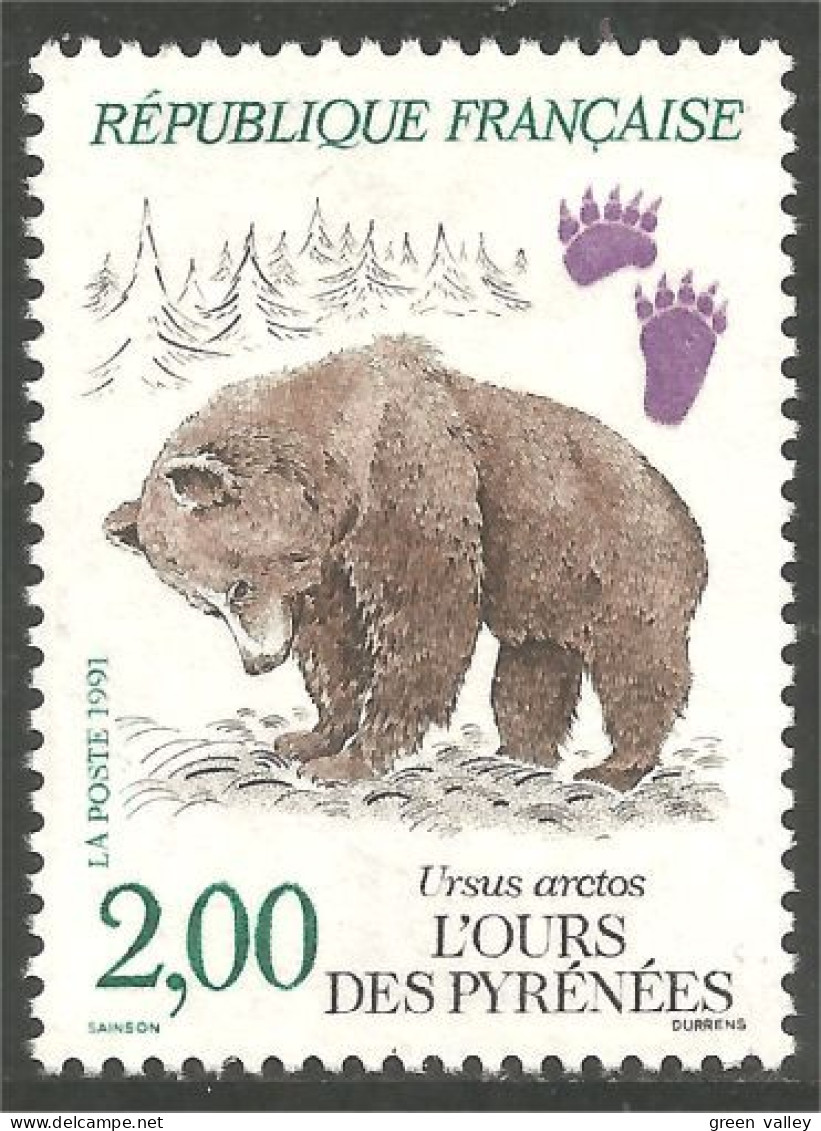 357 France Yv 2721 Ours Bear Bar Orso Soportar MNH ** Neuf SC (2721-1) - Ours