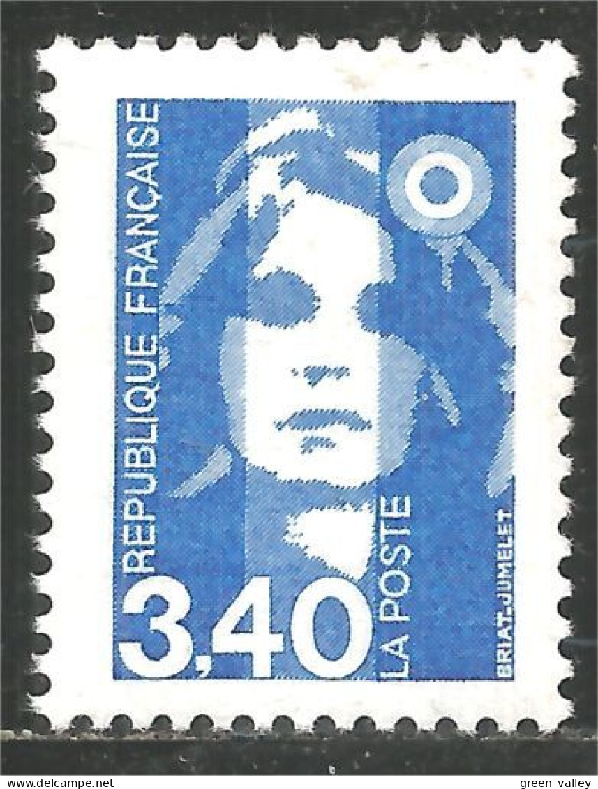 357 France Yv 2716 Marianne Bicentenaire 3f 40 Bleu Blue MNH ** Neuf SC (2716-2b) - 1989-1996 Marianne Du Bicentenaire