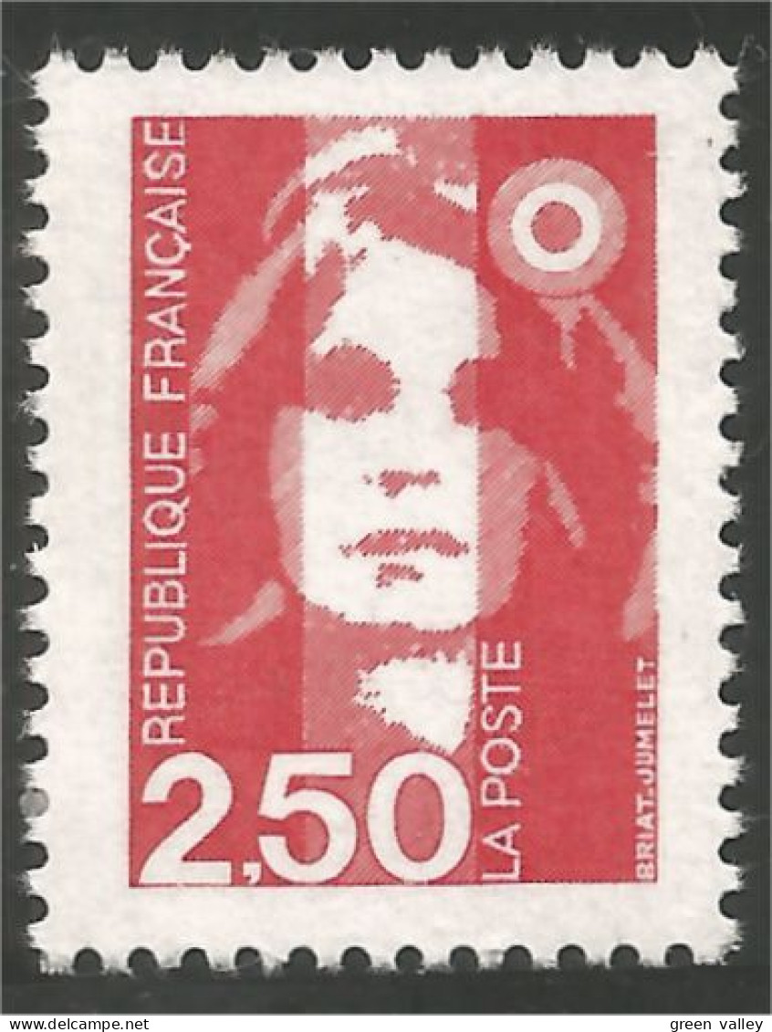 357 France Yv 2715 Marianne Bicentenaire 2f 50 Rouge Red MNH ** Neuf SC (2715-1b) - 1989-1996 Marianne (Zweihunderjahrfeier)