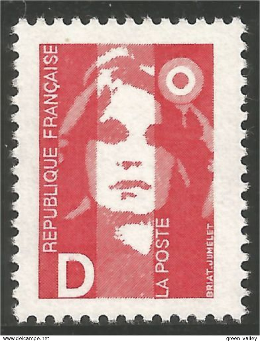 357 France Yv 2712 Marianne Bicentenaire D Rouge Red MNH ** Neuf SC (2712-1b) - 1989-1996 Marianne (Zweihunderjahrfeier)