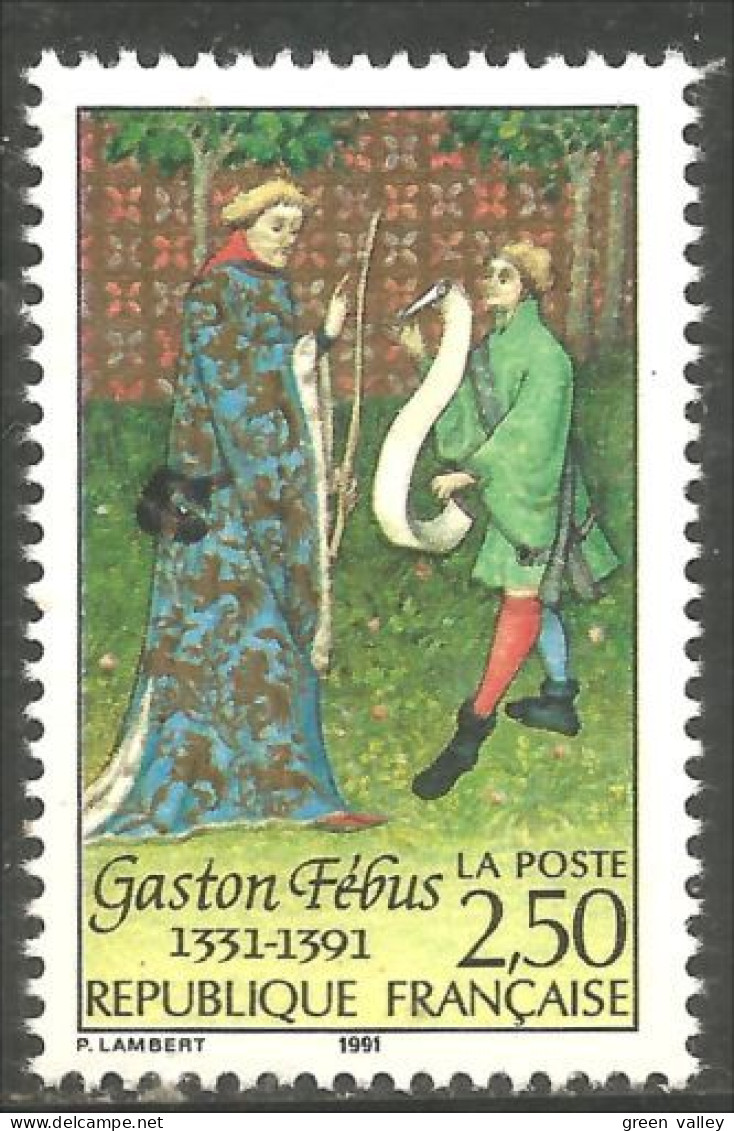 357 France Yv 2708 Gaston Fébus Phoebus Ecrivain Writer MNH ** Neuf SC (2708-1f) - Sonstige & Ohne Zuordnung