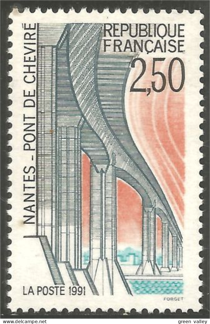 357 France Yv 2704 Pont De Cheviré Nantes Bridge Brucke Ponte MNH ** Neuf SC (2704-1d) - Bruggen