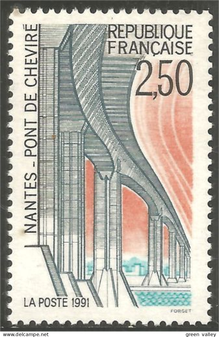 357 France Yv 2704 Pont De Cheviré Nantes Bridge Brucke Ponte MNH ** Neuf SC (2704-1d) - Brücken