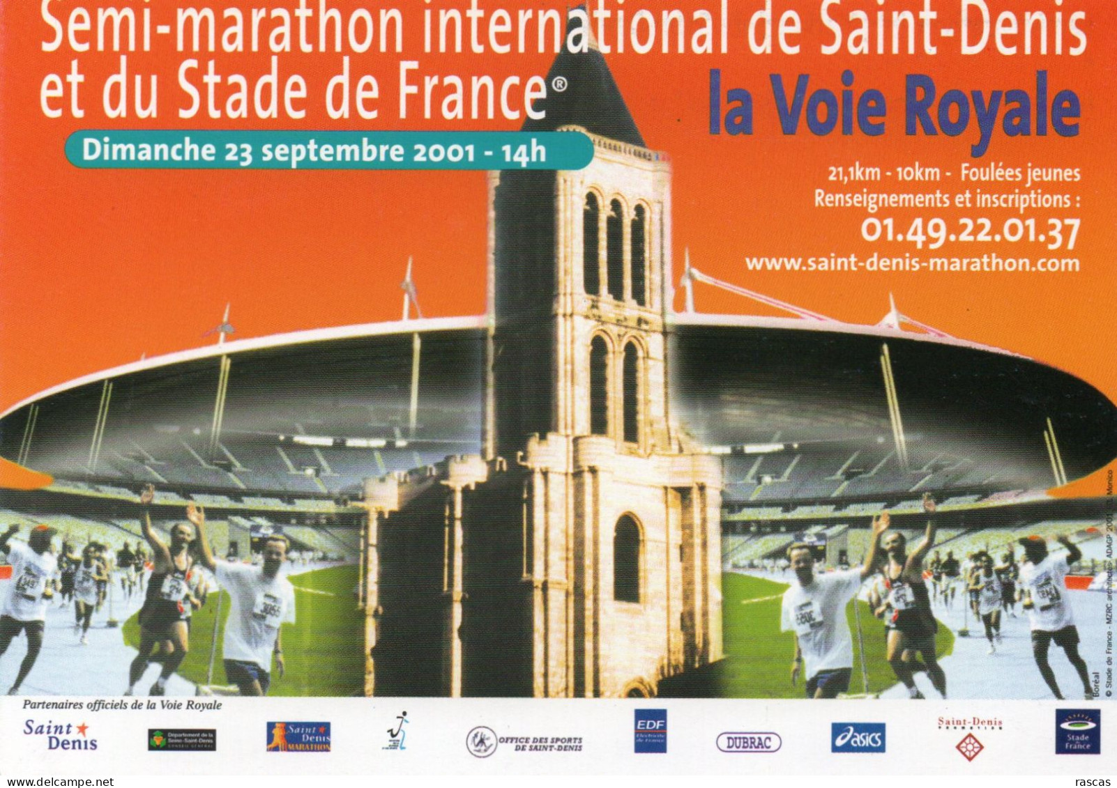 CLB - ATHLETISME - CPM - SEMI MARATHON INTERNATIONAL DE SAINT DENIS ET DU STADE DE FRANCE 2001 - LA VOIE ROYALE - Atletismo