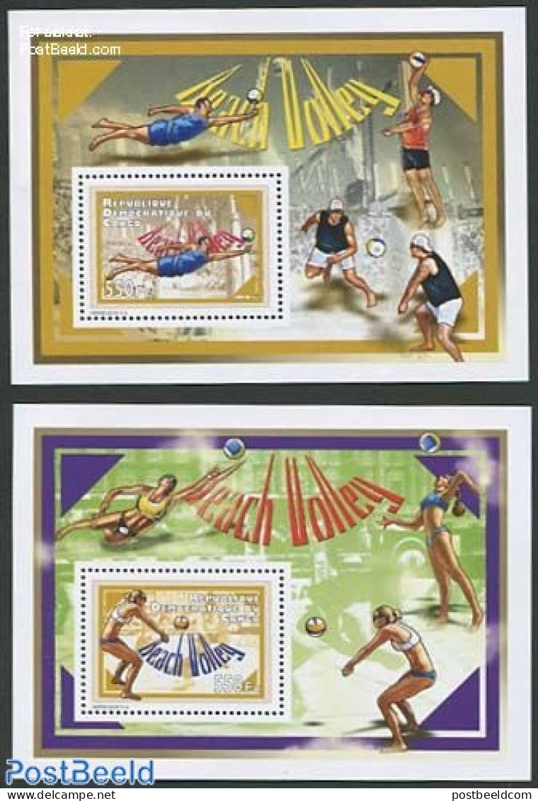 Congo Dem. Republic, (zaire) 2012 Beach Volleyball 2 S/s, Mint NH, Sport - Sport (other And Mixed) - Volleyball - Volleybal