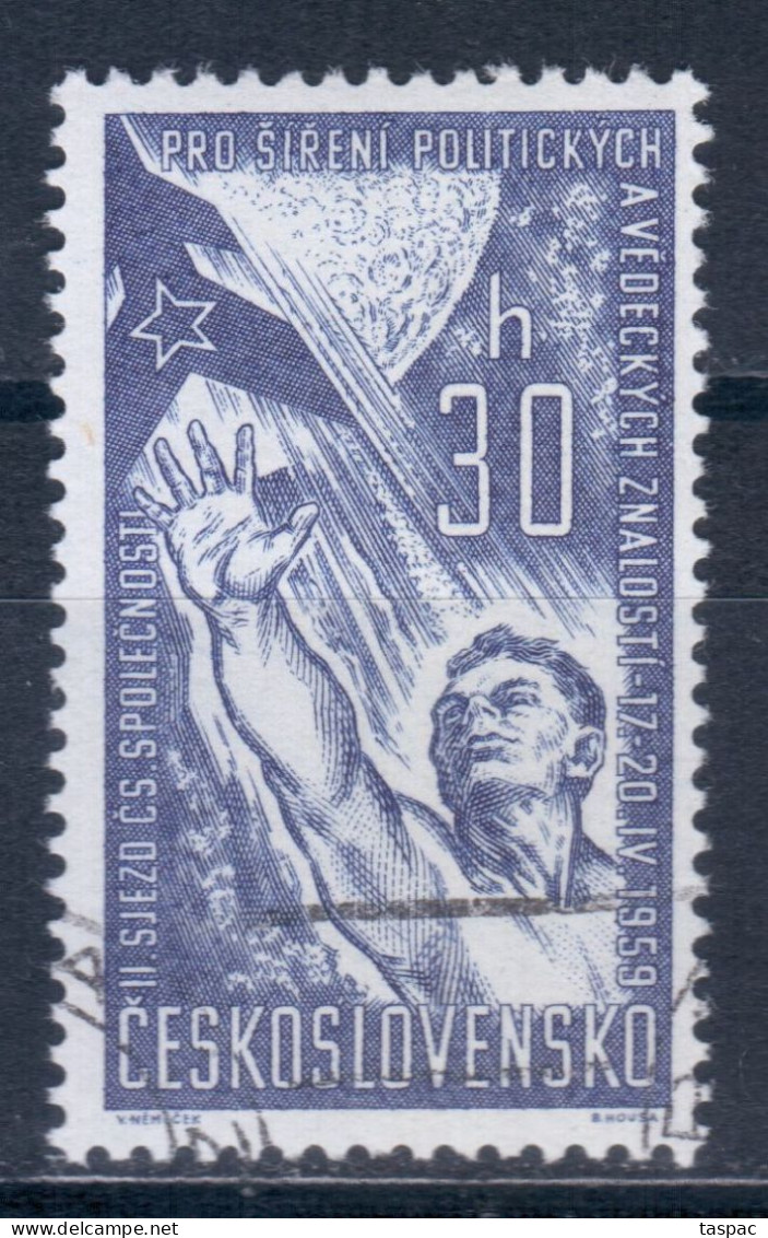 Czechoslovakia 1959 Mi# 1132 Used - Reaching For The Moon / Space - Europa