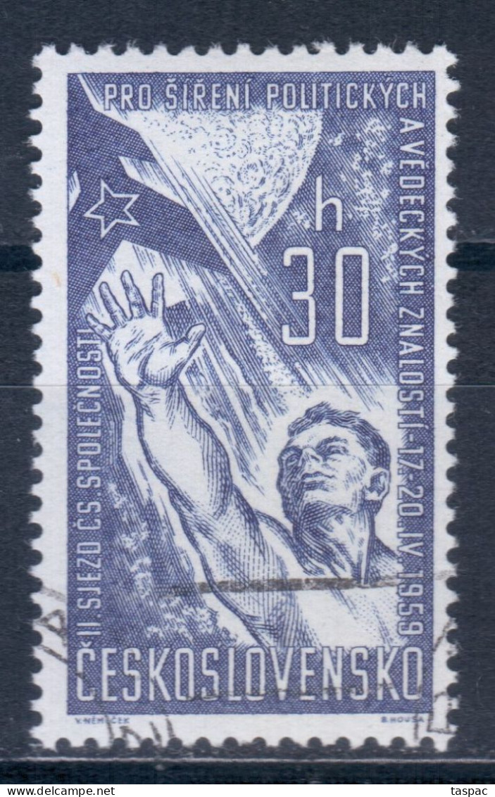 Czechoslovakia 1959 Mi# 1132 Used - Reaching For The Moon / Space - Europe