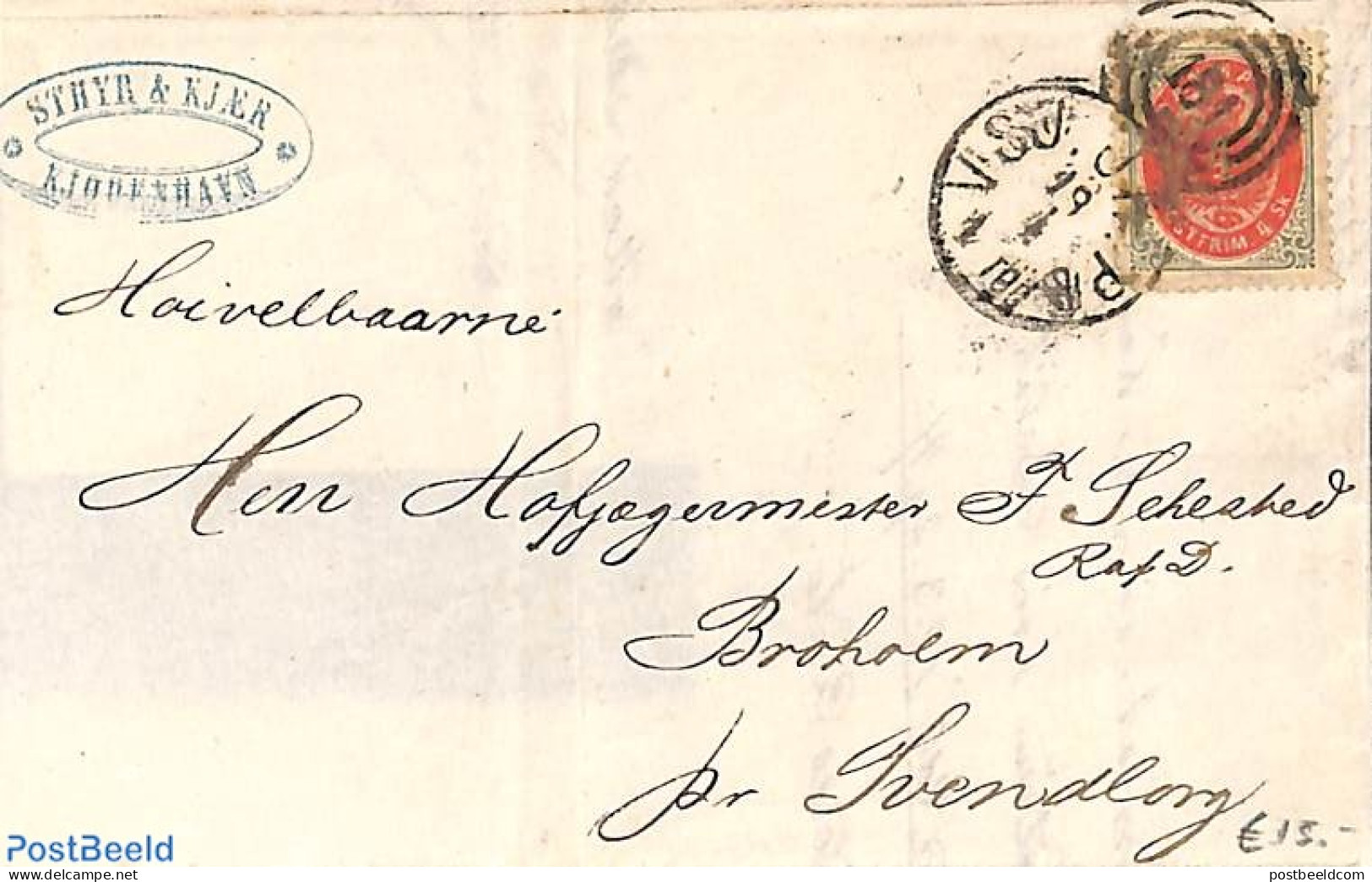 Denmark 1872 Folding Letter To Svendborg, Postal History - Briefe U. Dokumente