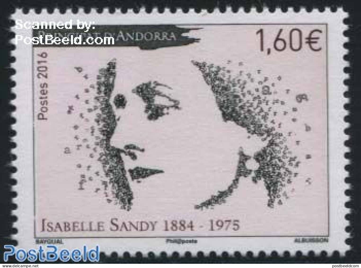 Andorra, French Post 2016 Isabelle Sandy 1v, Mint NH, Art - Authors - Ungebraucht