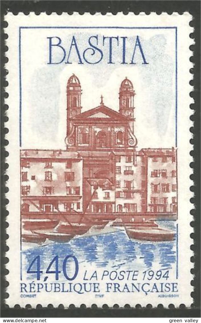 358 France Yv 2893 Port Bastia Harbour Bateau Ship Boat Schiff MNH ** Neuf SC (2893-1b) - Ships